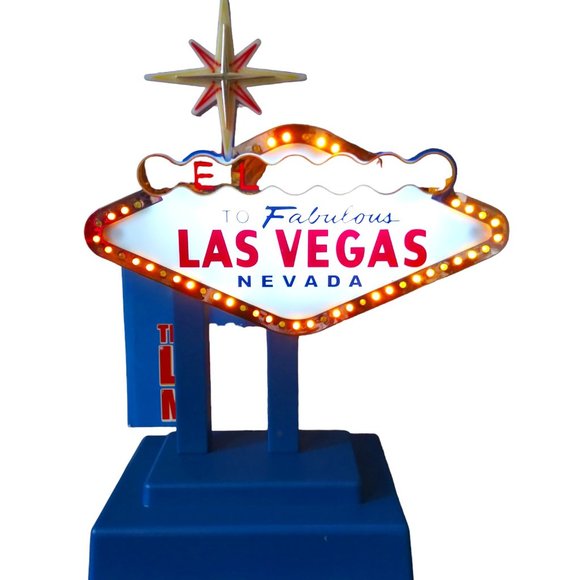 Vintage Elvis Welcome To Fabulous Las Vegas Nevada Welcome Light Up Sign Works - Picture 1 of 9